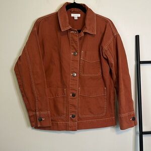 ASOS design contrast stitch cotton Jacket